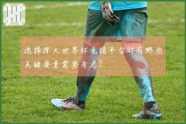 选择烽火世界杯竞猜平台时有哪些关键要素需要考虑？